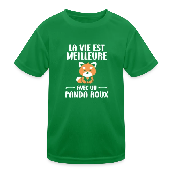 Panda Roux Adorable sur T-shirt sport Enfant
