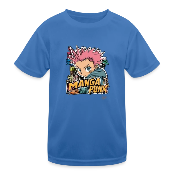 Explosion Manga Punk Japonais sur T-shirt sport Enfant