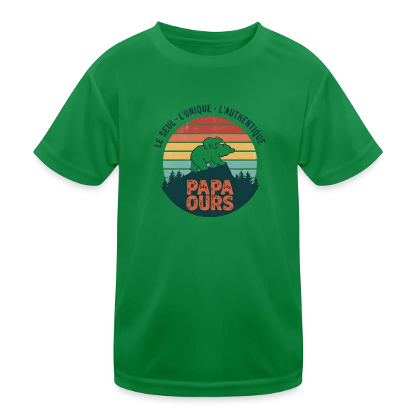 Papa Ours Protecteur sur T-shirt sport Enfant