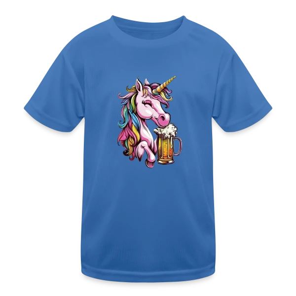 Licorne Bière Festive sur T-shirt sport Enfant