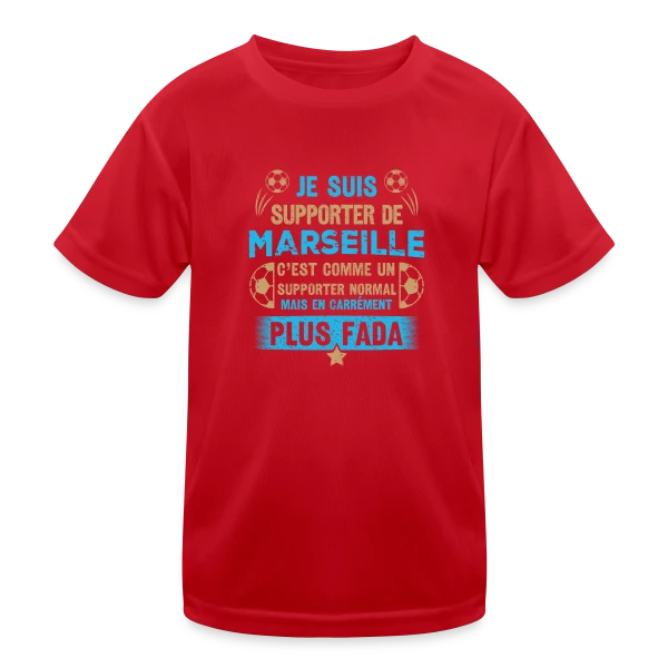 Supporter Marseillais Plus Fada sur T-shirt sport Enfant