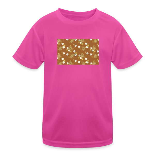 Fleurs Rétro Années 70 sur T-shirt sport Enfant