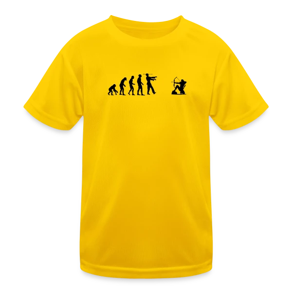Évolution Humaine : Zombie vs Archer sur T-shirt sport Enfant