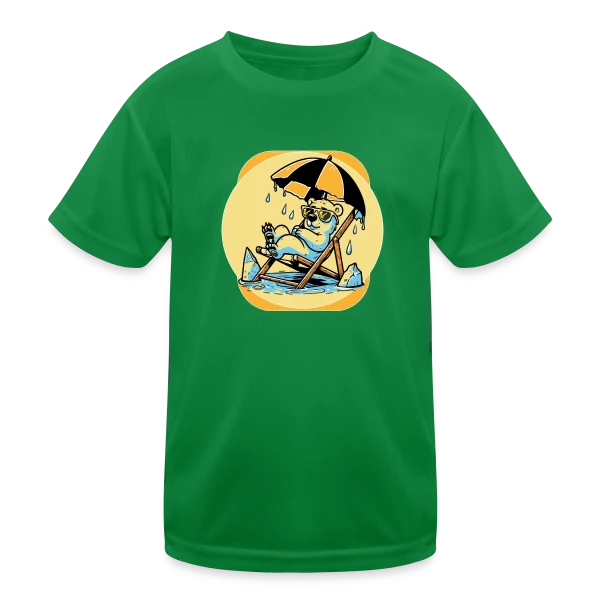 Ours Polaire : Alerte Climatique Stylée sur T-shirt sport Enfant
