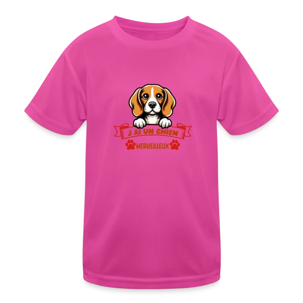 Beagle Adorable sur T-shirt sport Enfant