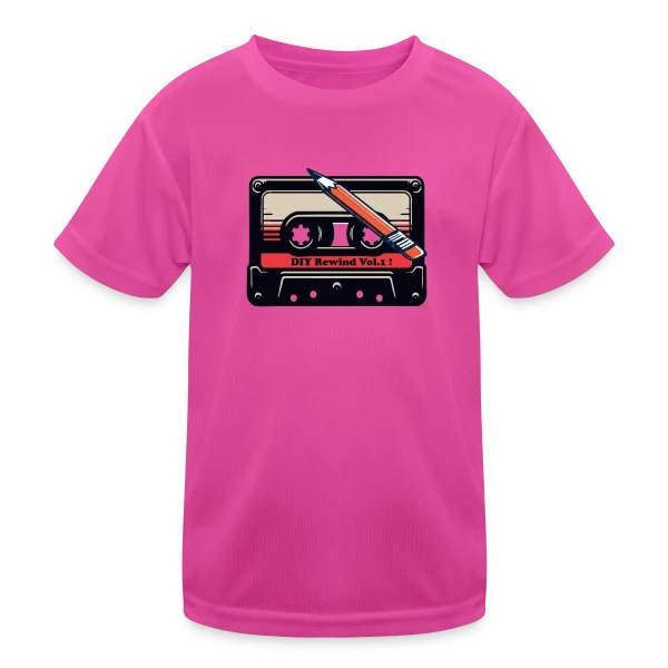 Cassette Rétro K7 : L'Analogique Stylé sur T-shirt sport Enfant