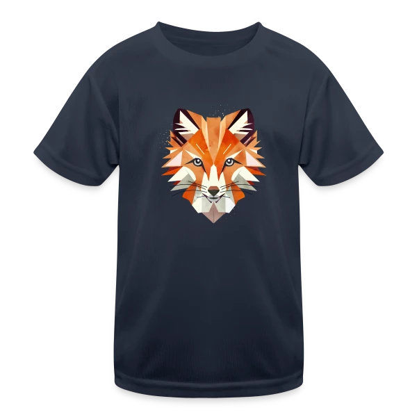 Renard Géométrique Éclatant sur T-shirt sport Enfant