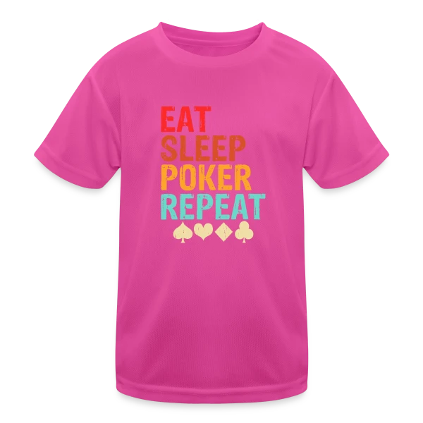 Poker Joueur et Humour sur T-shirt sport Enfant