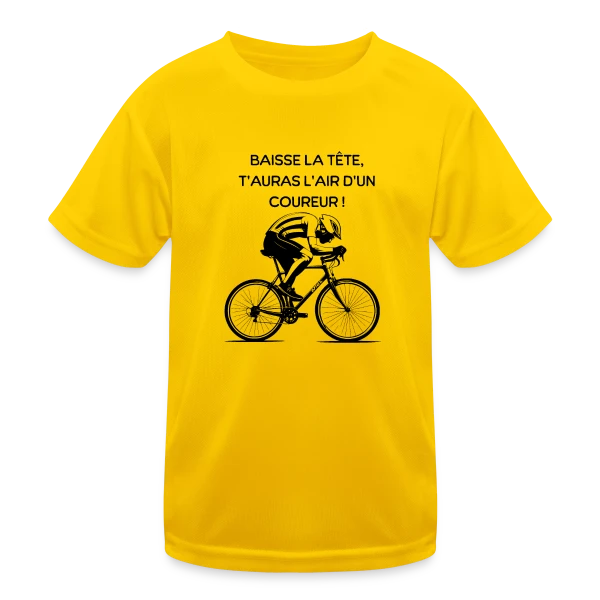 Cyclisme Humour - Design Minimaliste Vélo sur T-shirt sport Enfant
