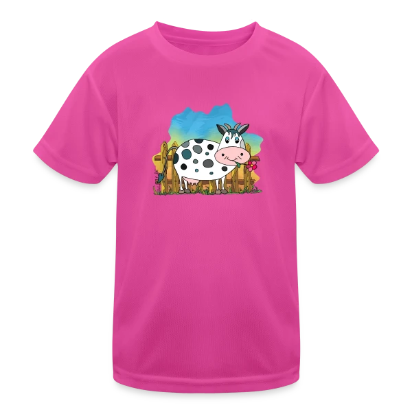 La Vache Rigolote sur T-shirt sport Enfant