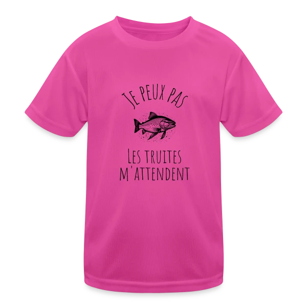 Pêcheur Passionné - Humour Au Bord de L'Eau sur T-shirt sport Enfant