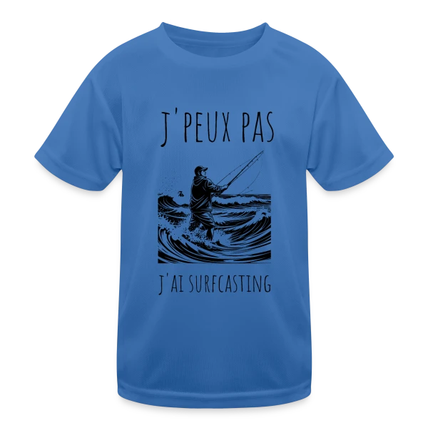 Surfcasting : L'Art de la Pêche en Mer sur T-shirt sport Enfant