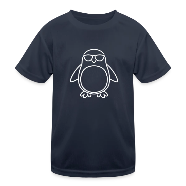 Silhouette Pingouin Élégante sur T-shirt sport Enfant