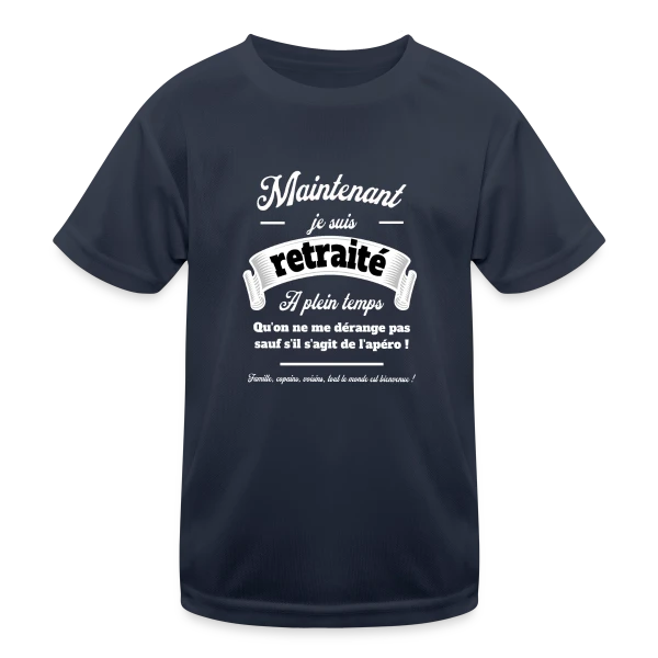 Apéro Retraite : Humour et Détente sur T-shirt sport Enfant