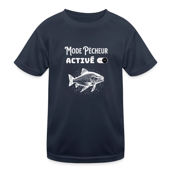 Mode Pêcheur Activé : Design Minimaliste sur T-shirt sport Enfant