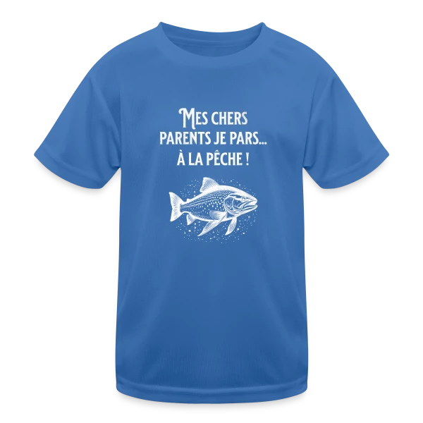 Humour Pêche : La Truite Élégante sur T-shirt sport Enfant