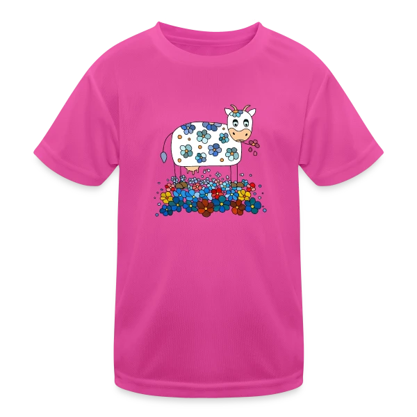 La Vache Mignonne sur T-shirt sport Enfant