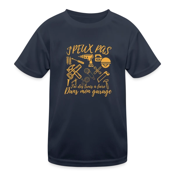 'J'Peux Pas J'Ai Bricolage' - Humour Papa Bricoleur sur T-shirt sport Enfant