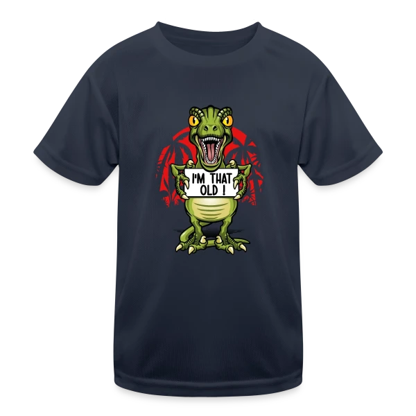 Vieux Comme un Dino sur T-shirt sport Enfant