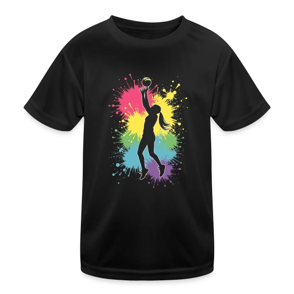 Passion Volley-ball Féminin - Joueuse avec Cœur sur T-shirt sport Enfant