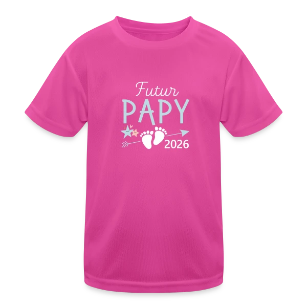 Annonce Grossesse "Futur Papy 2026" - Bientôt Grand-Père sur T-shirt sport Enfant