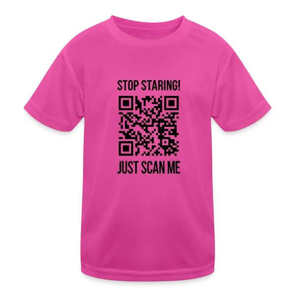 QR Code Motivation: Scanne-moi ! sur T-shirt sport Enfant