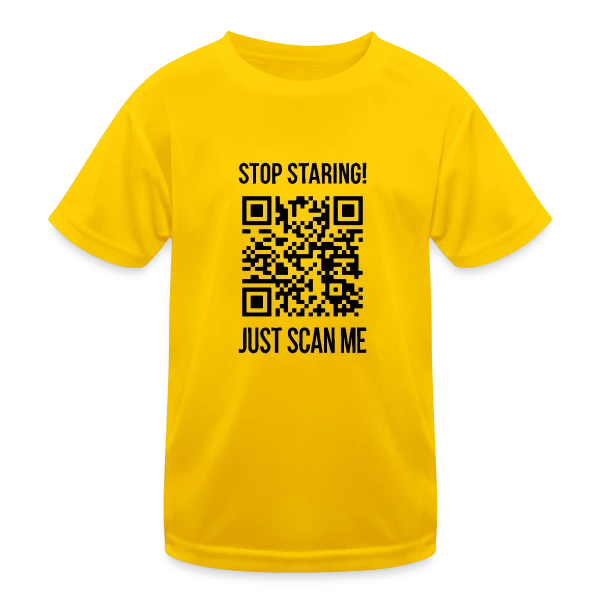 QR Code Gentillesse : Scanne et Sois Bienveillant sur T-shirt sport Enfant
