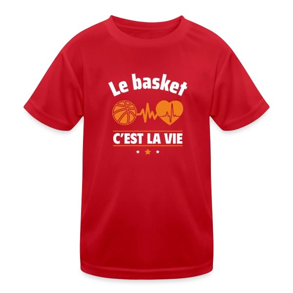 Le Basket, C'est la Vie ! sur T-shirt sport Enfant
