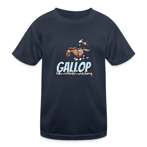 Galope comme si personne ne te regardait - Cheval Cartoon sur T-shirt sport Enfant