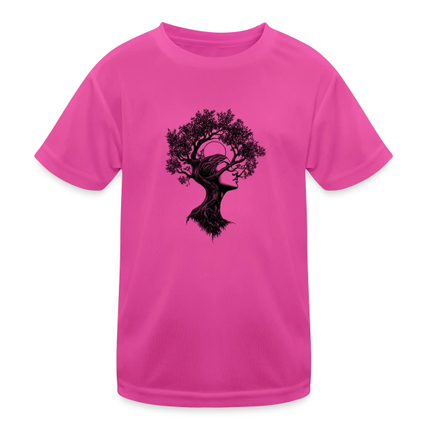 Arbre Femme Bohème Mystique sur T-shirt sport Enfant