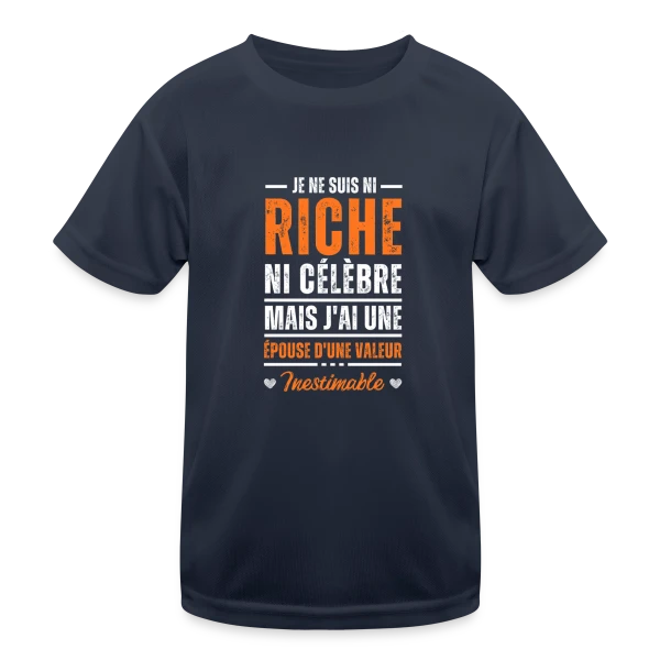Homme - Mon Épouse D'une Valeur Inestimable sur T-shirt sport Enfant