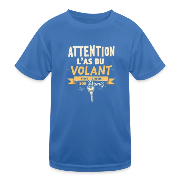 Permis de Conduire - Humour Jeune Conducteur sur T-shirt sport Enfant