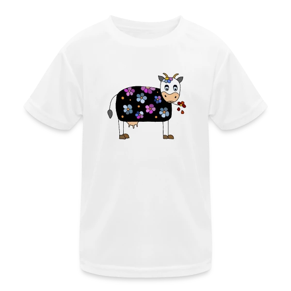 La Vache Rigolote sur T-shirt sport Enfant
