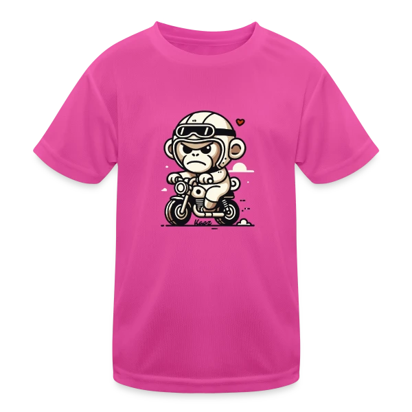Singe Motard Aventure sur T-shirt sport Enfant