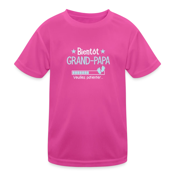 Bientôt Grand-Papy : Annonce de Grossesse Humour sur T-shirt sport Enfant