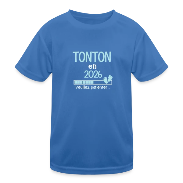 Annonce Grossesse Tonton 2026 - Futur Tonton Humour sur T-shirt sport Enfant