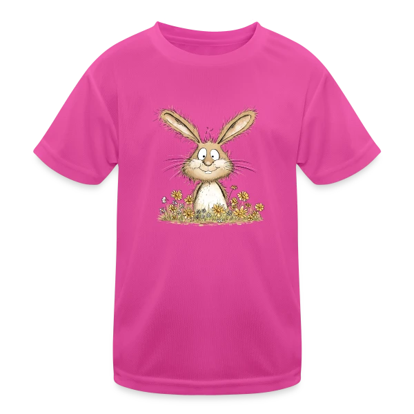 Lapin Rigolo des Fleurs sur T-shirt sport Enfant