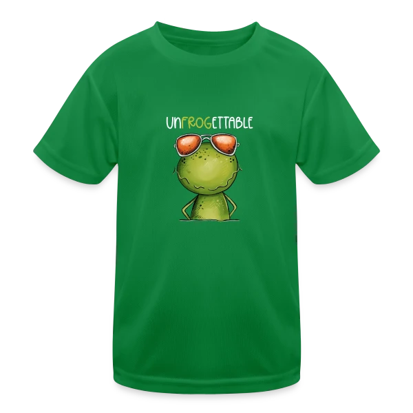 Grenouille Cool et Inoubliable sur T-shirt sport Enfant