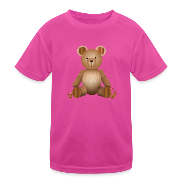 Ours Mignon en Bois - Style Nature & Chaleureux sur T-shirt sport Enfant