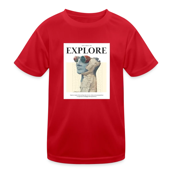 Exploration Artistique Vintage sur T-shirt sport Enfant