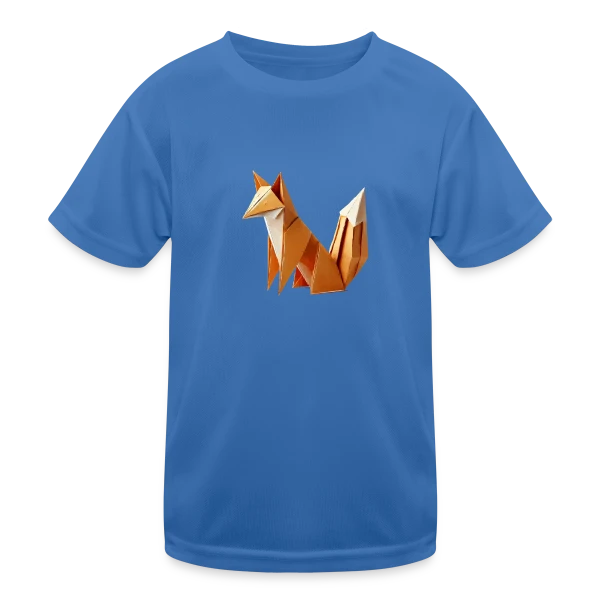 Renard Origami Géométrique sur T-shirt sport Enfant