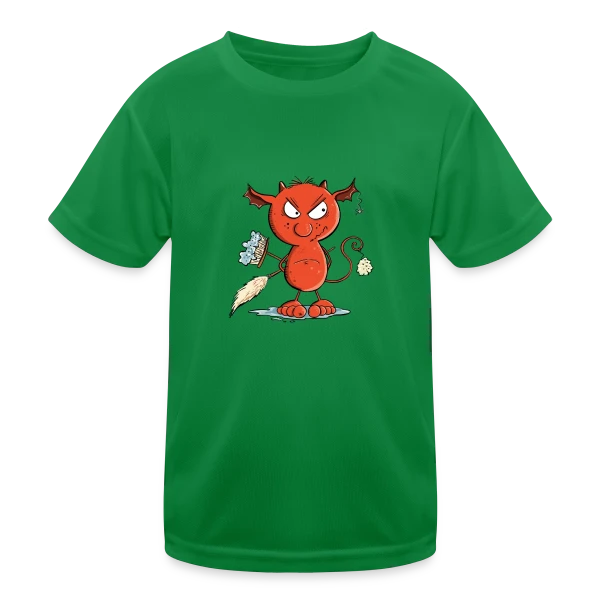 Petit diable du ménage - Nettoyage fun sur T-shirt sport Enfant