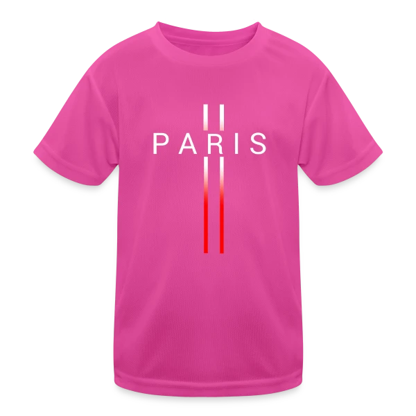 Motif Abstrait Rouge sur T-shirt sport Enfant