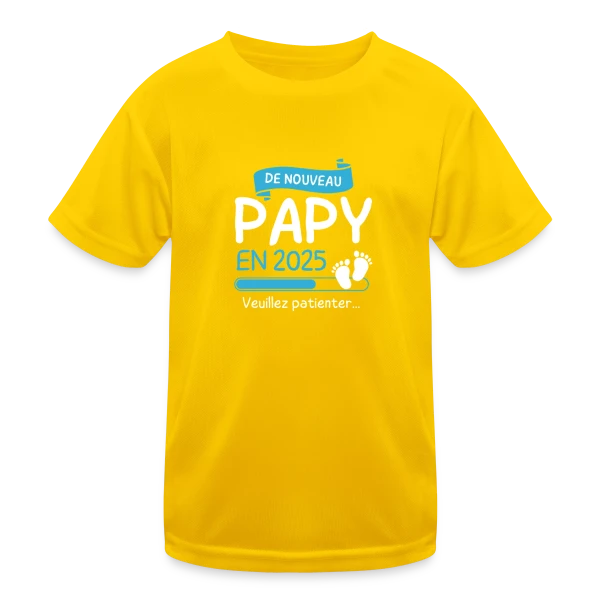 'De Nouveau Papy en 2025' – Annonce Maternité Humoristique sur T-shirt sport Enfant
