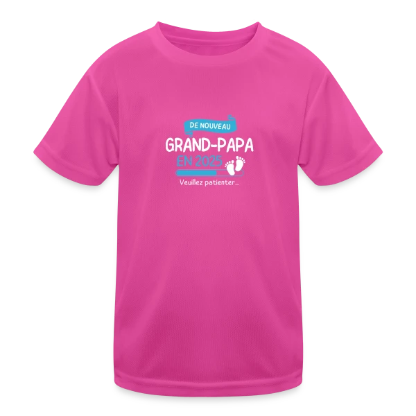 'De Nouveau Grand-Papa en 2025' ? Annonce Grossesse Humoristique sur T-shirt sport Enfant
