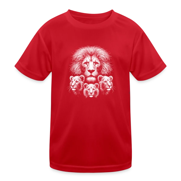 Tête de Lion Majestueuse sur T-shirt sport Enfant