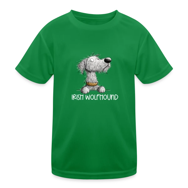 Chien Cartoon Lévrier Irlandais - Envie de promenade sur T-shirt sport Enfant