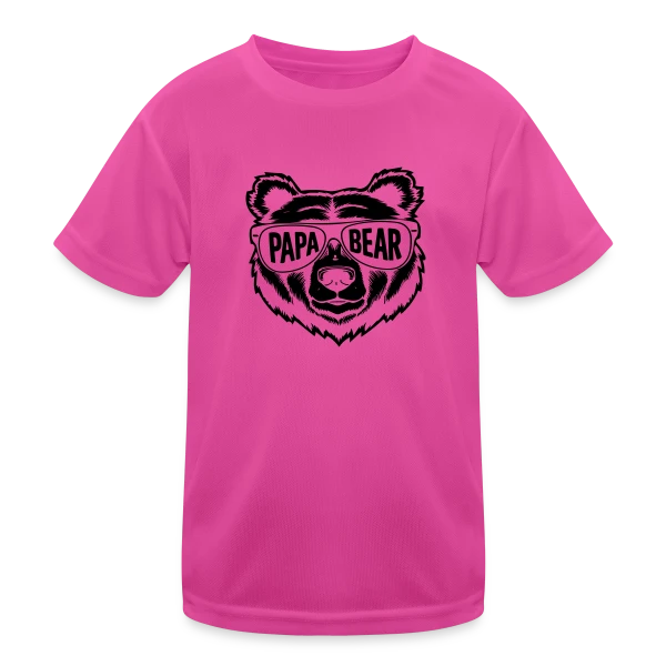 Papa Bear - Le Papa Câlin de la Famille sur T-shirt sport Enfant