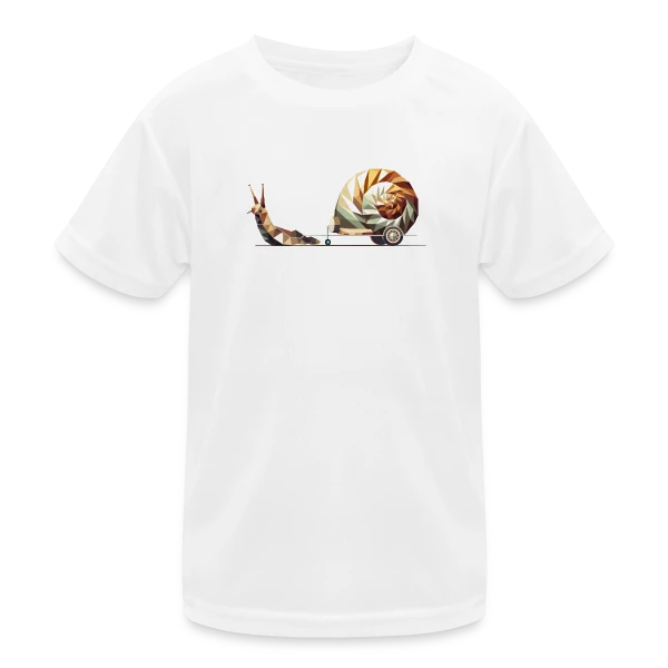 Slow Travel "L'Escargot Caravane" : Zen et Humoristique sur T-shirt sport Enfant