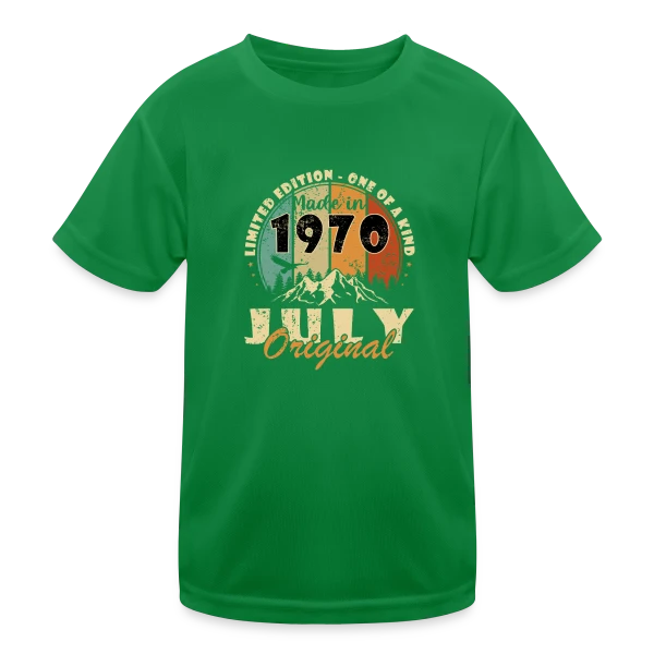 Année de Naissance 1970 Édition Limitée sur T-shirt sport Enfant